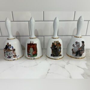 Norman Rockwell Bell Series‎ Set of 4 Danbury Mint 1975-1976 W. Germany